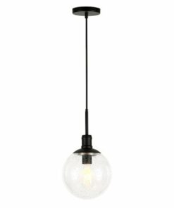 Camden&Wells - Walker Seeded Glass Pendant - Blackened Bronze