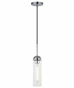 Camden&Wells - Kagan Clear Glass Mini Pendant - Polished Nickel