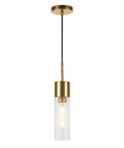 Camden&Wells - Lance Seeded Glass Pendant - Brass