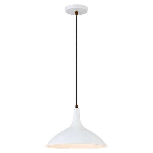 Camden&Wells - Barton Metal Pendant - Matte White/Brass