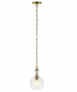 Camden&Wells - Verona 7" Seeded Glass Pendant - Brushed Brass