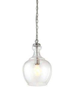 Camden&Wells - Verona 11" Seeded Glass Pendant - Brushed Nickel