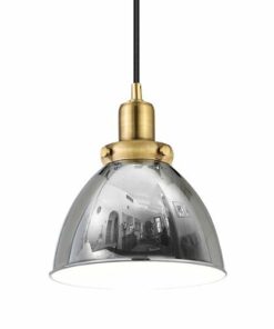 Camden&Wells - Madison 8" Metal Pendant - Polished Nickel/Brass