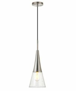 Camden&Wells - Myra Clear Glass Pendant - Brushed Nickel
