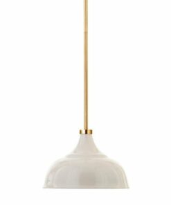 Camden&Wells - Mackenzie Metal Pendant - Pearled White/Brass
