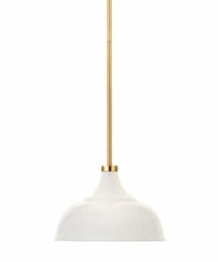 Camden&Wells - Mackenzie Metal Pendant - Matte White/Brass