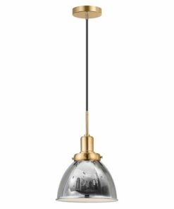 Camden&Wells - Madison 12" Metal Pendant - Polished Nickel/Brass