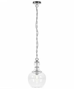 Camden&Wells - Verona 11" Clear Glass Pendant - Brushed Nickel