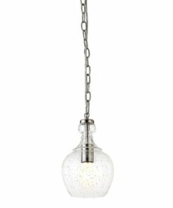 Camden&Wells - Verona 7" Seeded Glass Pendant - Brushed Nickel
