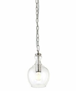 Camden&Wells - Verona 7" Clear Glass Pendant - Brushed Nickel