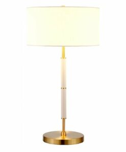 Camden&Wells - Simone Table Lamp - Matte White/Brass