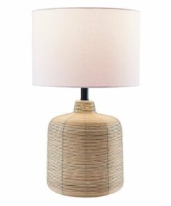 Camden&Wells - Jolina Table Lamp - Natural Rattan/Brass 0