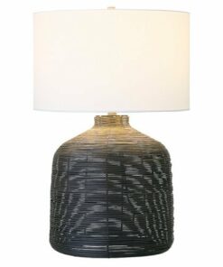 Camden&Wells - Jolina Table Lamp - Black Rattan 0
