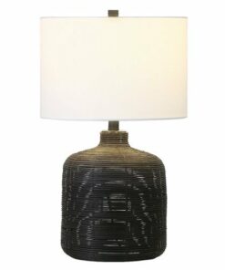 Camden&Wells - Jolina Table Lamp - Black Rattan 1