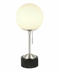 Camden&Wells - Reagan Table Lamp - Brushed Nickel/Black Marble