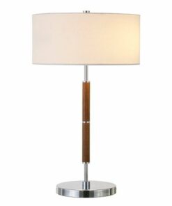 Camden&Wells - Simone Table Lamp - Rustic Oak/Polished Nickel