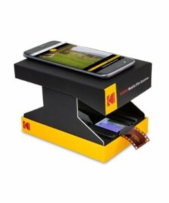 Kodak - Mobile Film & Slide Scanner, Portable Scanner Lets You Scan Old 35mm Films & Slides Photo Using Your Smartphone Camera - Black