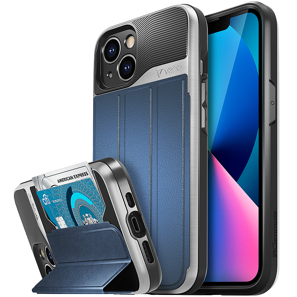 Vena - vCommute Wallet Case for Apple iPhone 13 - Silver