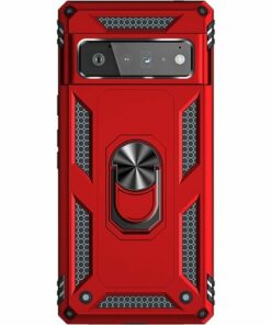 SaharaCase - Kickstand with Belt Clip Case for Google Pixel 6 Pro - Red