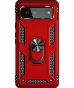 SaharaCase - Kickstand with Belt Clip Case for Google Pixel 6 - Red