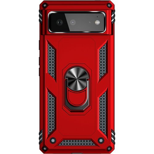 SaharaCase - Kickstand with Belt Clip Case for Google Pixel 6 - Red
