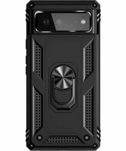 SaharaCase - Kickstand with Belt Clip Case for Google Pixel 6 - Black