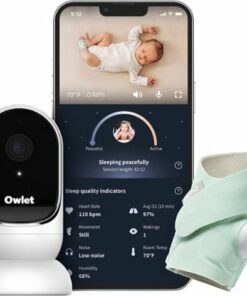 Owlet - Dream Duo: Dream Sock Baby Monitor and HD Camera - Mint