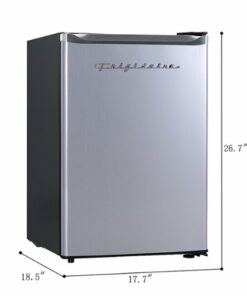 Frigidaire - Platinum Series Retro 2.8 Cu. Ft. Compact Fridge - Stainless with Chrome Trim - Silver
