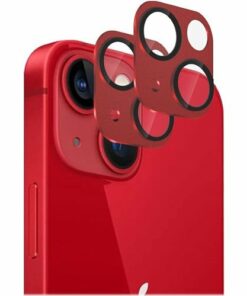SaharaCase - ZeroDamage Camera Lens Protector for Apple iPhone 13 and iPhone 13 mini (2-Pack) - Red