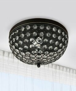 Lalia Home - Crystal Glam 2 Light Ceiling Flush Mount - Restoration Bronze