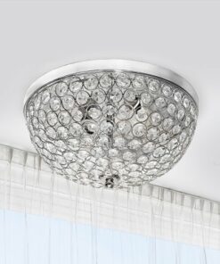 Lalia Home - Crystal Glam 2 Light Ceiling Flush Mount 2 Pack - Chrome