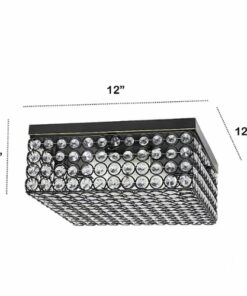 Lalia Home - Glam 2 Light 12 Inch Square Flush Mount - Restoration Bronze