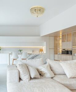 Lalia Home - Crystal Glam 2 Light Ceiling Flush Mount 2 Pack - Gold