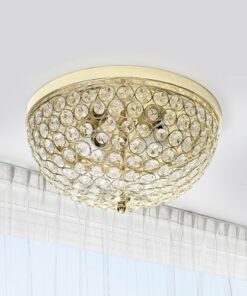 Lalia Home - Crystal Glam 2 Light Ceiling Flush Mount - Gold