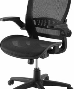 Insignia™ - Ergonomic Mesh Office Chair with Adjustable Arms - Black