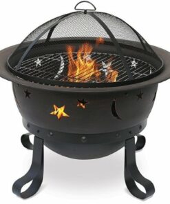 Mr. Bar-B-Q - Firebowl with Stars and Moons - Black