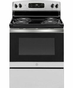 GE - 5.0 Cu. Ft. Freestanding Electric Range - Stainless steel 0