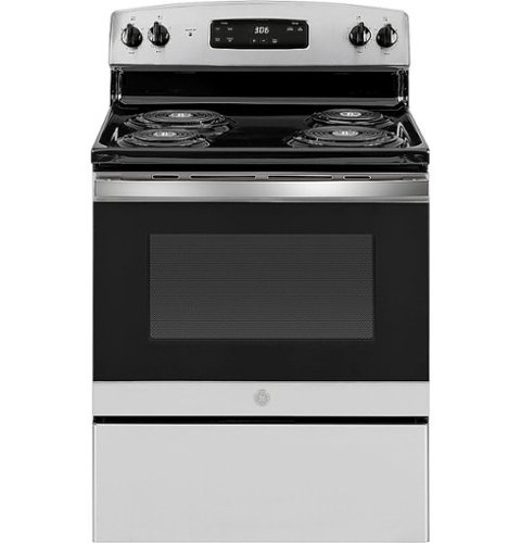 GE - 5.0 Cu. Ft. Freestanding Electric Range - Stainless steel 0