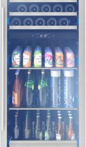 Zephyr - Presrv 24 in. 59 Bottle 161 Can, Dual Zone Wine and Beverage Cooler - Stainless Steel/Glass