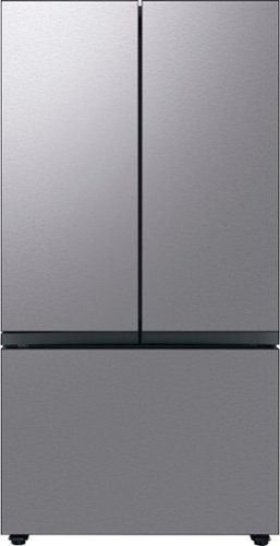 Samsung - Bespoke 30 cu. ft. 3-Door French Door Refrigerator with Beverage Center - Stainless steel