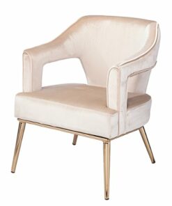SEI Furniture - Eldermain Upholstered Accent Chair - Taupe and champagne finish