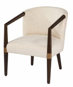 SEI Furniture - Exmont Upholstered Accent Chair - Creamy white and dark brown finish