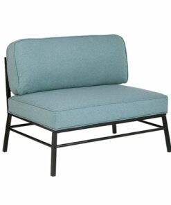 SEI Furniture - Marlana Armless Accent Chair - Light blue-gray and black finish