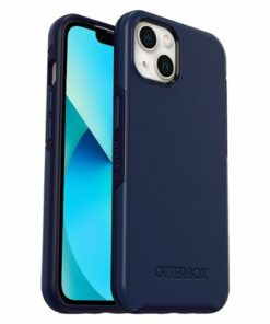 OtterBox - Symmetry Plus Antimicrobial MagSafe Case for Apple iPhone 13 - Navy Captain