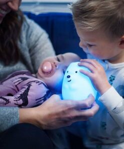 LumiPets - Kids' Night Light Bear Bluetooth Lamp with Remote - White