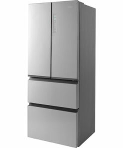 Haier - 15.0 Cu. Ft. 4-Door French Door Free-Standing Refrigerator - Stainless steel