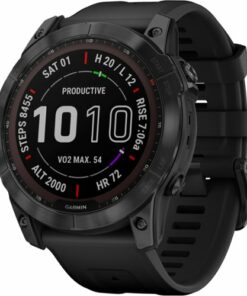 Garmin - fēnix 7X  Sapphire Solar GPS Smartwatch 51 mm Fiber-reinforced polymer - Black DLC Titanium