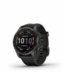 Garmin - fēnix 7S Sapphire Solar GPS Smartwatch 42 mm Fiber-reinforced polymer - Carbon Gray DLC Titanium
