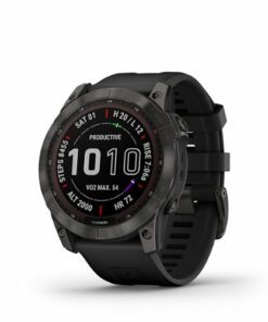 Garmin - fēnix 7X  Sapphire Solar GPS Smartwatch 51 mm Fiber-reinforced polymer - Carbon Gray DLC Titanium
