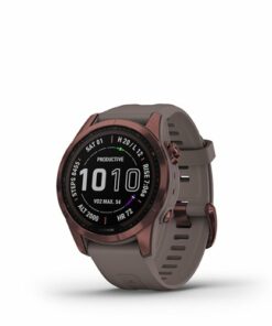Garmin - fēnix 7S Sapphire Solar GPS Smartwatch 42 mm Fiber-reinforced polymer - Dark Bronze Titanium